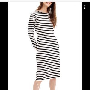 J Crew Striped Midi Dress